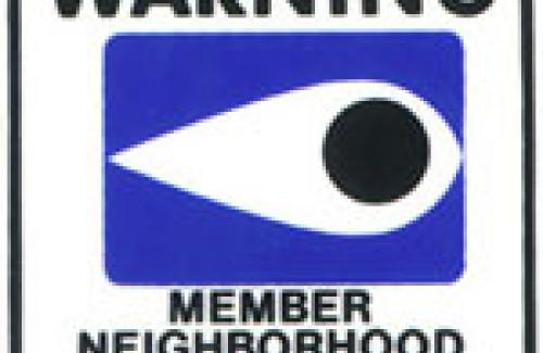 Neighborhood watch warning sign