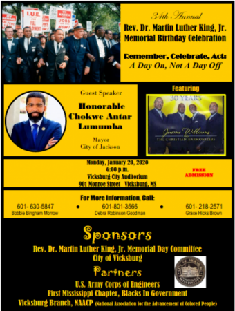 34th Annual Dr. Martin Luther King, Jr. Memorial Birthday Celebration