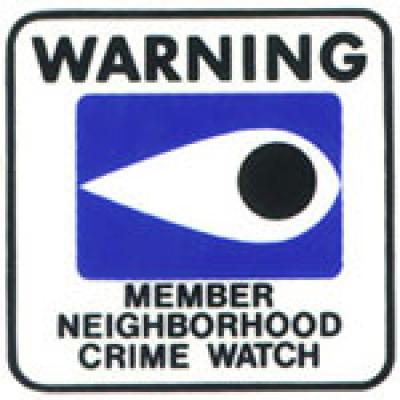 Neighborhood watch warning sign